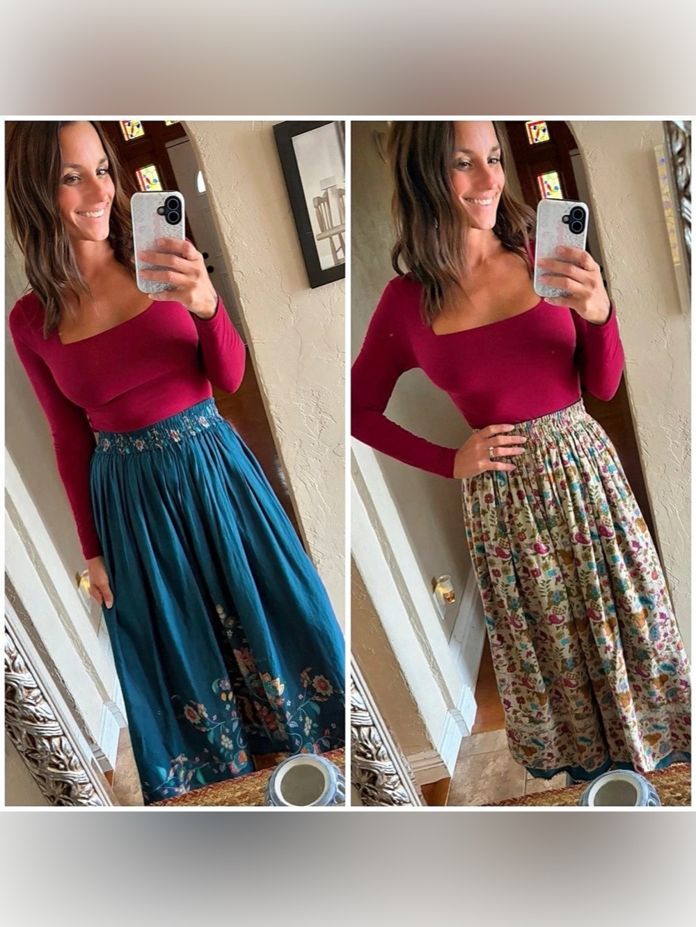 NWT Natural Life REVERSIBLE skirt in size XS